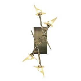 Flavia Antique Brass Wall Lights Mantra Armed Wall Lights
